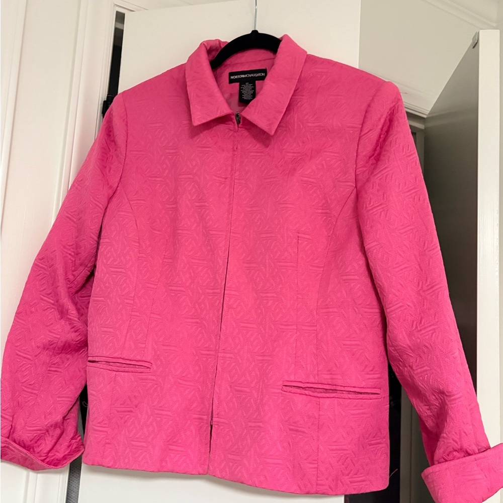 Norton McNaughton Fuchsia Bomber Jacket